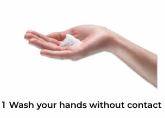 Wash your hands without contact